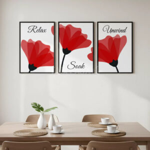 Red Flowers : Decorative Wall Art