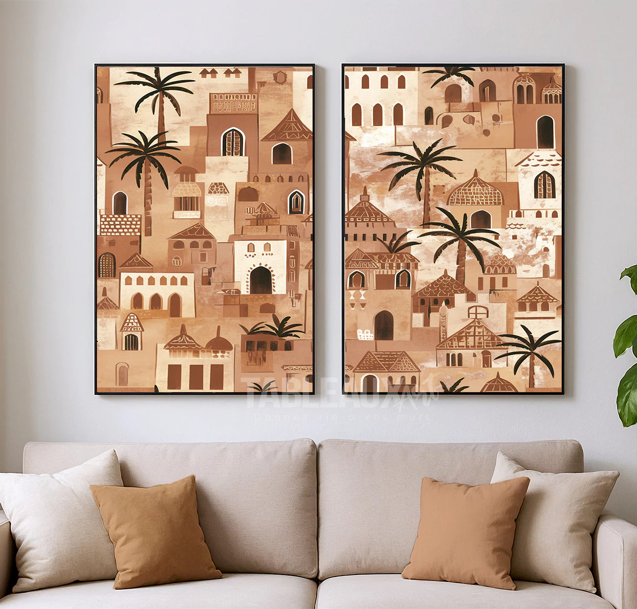 Terre Cuite : Tableau Culture Marocaine