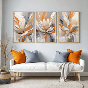 Zephyr : Triptyque Tableau Floral