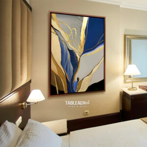 Blue Flower : Tableau Artistique Abstrait
